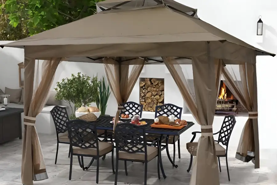 Instant Gazebo with mesh walls